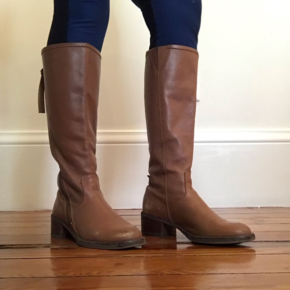 Lucky Brand Heston brown leather boots